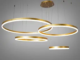 Люстра стельова LED Diasha 1029-800+600+500+300GD 157, Вт, золото, для вітальні, спальні, коридору - мініатюра 2