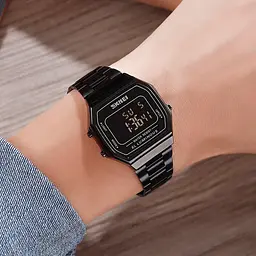 Наручний годинник чоловічий 1647BK Black Skmei acs0030657 - мініатюра 4