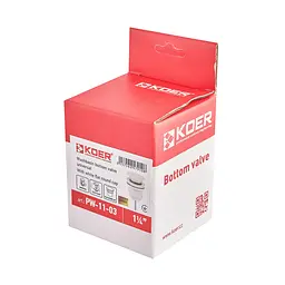 Донний клапан для раковини Koer PW-11-03 універсальний Click-Clack 1 1/4″ Білий KR5791 - мініатюра 11