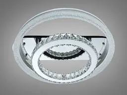 Стельова LED люстра Diasha 8811/600+400A хром 120 Вт кришталь пульт - мініатюра 3
