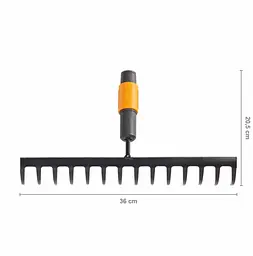 Граблі для грунту 14 зубів Fiskars QuikFit 135511 (1000653) (насадка) - мініатюра 2