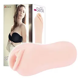 Мастурбатор Kokos Sanda Double Layer, 15,5 см (тілесний) - мініатюра 2