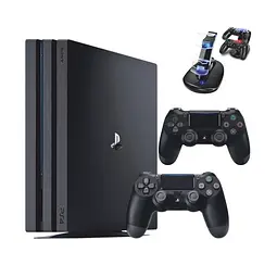 Консоль Sony PlayStation 4 PRO 1TB CUH 70-71 Black обслугована + 2 Геймпада бездротових DualShock 4 + Зарядний пристрій + гарантія Б/В
