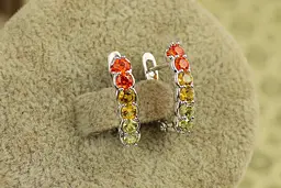 Сережки Хuping Jewelry Цитрусовий фреш 1,7 см сріблясті