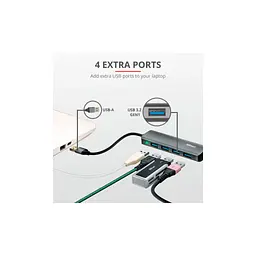 Концентратор Halyx 4-Port USB-A 3.2 Grey Trust (24947_TRUST) - мініатюра 9