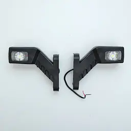 Габаритні вогні LED для вантажівок Рожки 12/24V / косий 13 см / Червоний-Білий-Жовтий 2 шт. (Л 081) - мініатюра 2