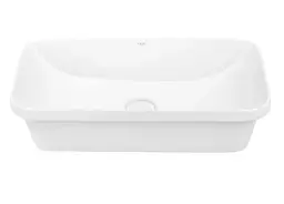 Комплект Qtap Scorpio: Раковина врізна прямокутна 615х390х150 мм White + Донний клапан PU02 (QT1411K491WN47291) - мініатюра 3