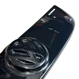 Зимова накладка на радіаторні грати Volkswagen Touran 2006-2010 Глянець з логотипом (Voron Glass) WW10906 - мініатюра 5