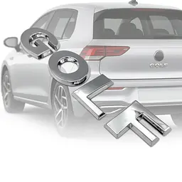Емблема напис GOLF Гольф для Volkswagen Хром 121x26 мм на скотчі (Завод) - мініатюра 2
