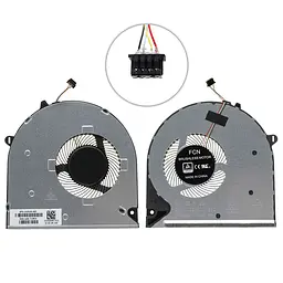 Вентилятор для ноутбука HP 15-DW, 15-DU, 15S-DU, 4pin (L52034-001) (Кулер)