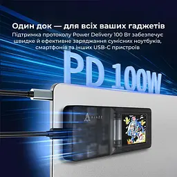 USB-Хаб Ajazz 8 в 1 (AKP01E-B) - мініатюра 6