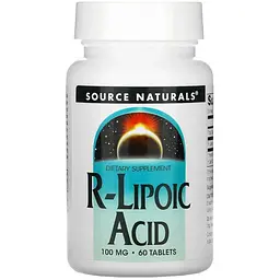 Ліпоєва кислота Source Naturals R-Lipoic Acid 100 mg, 60 таблеток