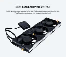 Вентилятор Lian Li (3-pack) TLLCD 120-3, White Cooler (G99.12TLLCD3W.00) - мініатюра 6