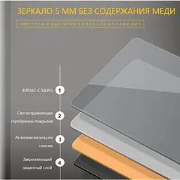 Дзеркало Dusel Led DE-M0065D Silver 80x65 см сенсорне включення + підігрів, Сірий - мініатюра 5