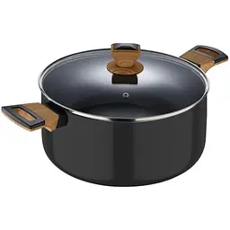 Каструля Bergner Earth black, з кришкою 28 см, 6 л (BG-32037-BK)