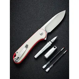 Комплект (ніж cкладний, ручка) Civivi StellarQuill Pen & Button Lock Elementum II Knife Combo Gift Pack - мініатюра 6