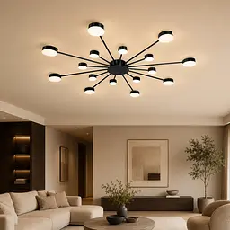 Світлодіодна люстра стельова Artlight 6473/16 з круглими плафонами, 100 Вт