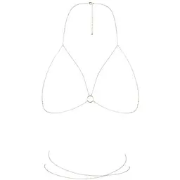 Ланцюжок портупея Bijoux Indiscrets Magnifique Bra Chain прикраса на тіло Gold