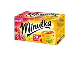 Чай пакетований чорний Хвилинка 20 пакетиків Малина