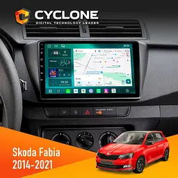 Штатна магнітола Skoda Fabia 2014-2021 Cyclone C9-013 4x64 DSP 4G Cyclone (НФ-00007425)