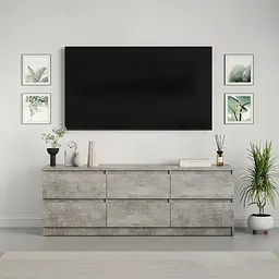 Тумба під телевізор MebelStar Нео 6Ш 150x43x53 см Бетон (MBS-1280) - мініатюра 2
