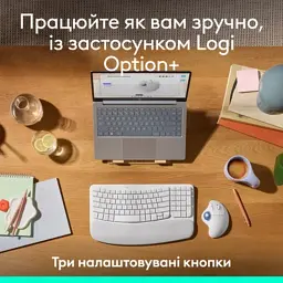 Мишка Logitech Ergo M575S Wireless Trackball Off-white (910-007030) - мініатюра 5