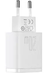 Мережевий зарядний пристрій Baseus Compact Quick Charger 1USB + Type-C 20W CCXJ-B02 White - мініатюра 2