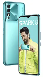 Смартфон Tecno Kg6k Spark 8 4/64Gb Turquoise Cyan [72014] - мініатюра 4