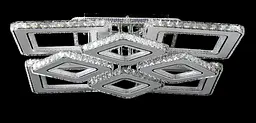Велика кришталева LED люстра Splendid Ray Lk2370/4+4 LED WT до 40 м2, хром,576W з пультом і димером - мініатюра 2
