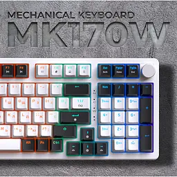 Клавіатура GamePro Red з Hot-Swap RGB White дротова механічна (MK170W) - мініатюра 19