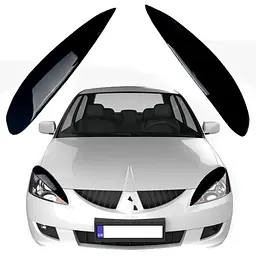 Вії фар для Mitsubishi Lancer IX 2003-2007 Широкі Voron Glass