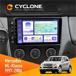 Штатна магнітола Mercedes-Benz ML-Class (W163) 1997-2006 Cyclone C9-011 4x64, DSP Cyclone (НФ-00007337)