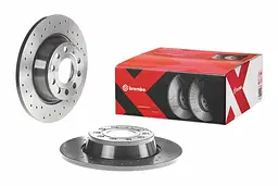 Диск гальмівний задній невентильований VW Golf V-VII, Passat B6 03-25р Brembo (08.A202.1X) - мініатюра 2
