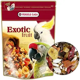 Корм для великих попугаїв Versele-Laga Prestige Premium Parrots Exotic Fruit Mix 0.6 кг