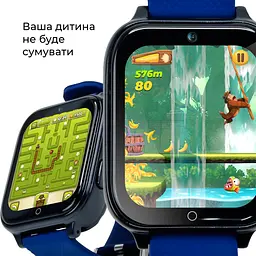 Смарт-годинник JETIX DF100 Pro з 4G відеодзвінком, вібродзвінком і вологозахистом IP67 — Blue - мініатюра 5