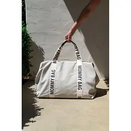 Сумка Childhome Mommy bag Signature - Canvas White, біла (CWMBBSCOW) - мініатюра 12
