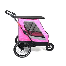 Коляска для домашніх тварин до 35 кг Bestopet Люпосанчик BS-RL-02 Pink зі знімним столиком для грумінгу