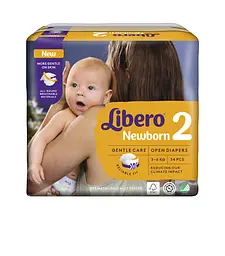 Підгузки Libero 2 (3-6 кг), 34 шт. - мініатюра 2