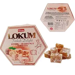 Рахат-лукум Elvan Almond Turkish Delight з фундуком 250 г - мініатюра 2