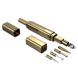 Тиклер зі змінними насадками LOCKINK 5-head Flirting Tickler, золотистий корпус, 5 наконечників - мініатюра 1