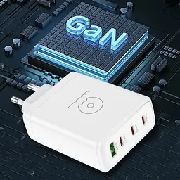 Мережевий зарядний пристрій WUW-C158 1USB 3Type-C + USB A PD100W white (WUW-C158) - мініатюра 3