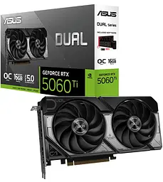 Відеокарта ASUS RTX 5060 Ti 16GB Dual OC Edition (DUAL-RTX5060TI-O16G) (GDDR7, 128 bit, PCI-E v5.0 x8) Б/в - мініатюра 8