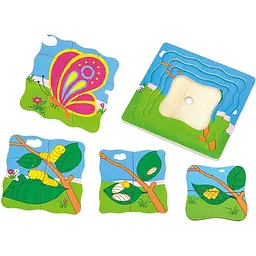 Багатошаровий пазл Viga Toys Метелик (59517VG) - мініатюра 2