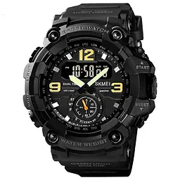 Наручний годинник чоловічий Skmei 1637 Black, 1637BK (18438)