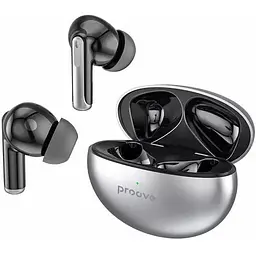 Бездротові навушники Proove Thunder Buds TWS, IPX4, ANC, BT5.3, 40mAh, 300mAh, 4h, grey UA UCRF