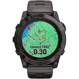 Смарт-годинник Garmin Fenix 7X Pro Sapphire Solar Edition Carbon Gray DLC Titanium with Vented Titanium Bracelet 010-02778-30 [90549] - мініатюра 5