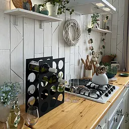 Підставка для вина Nice & Cozy Direct на 12 пляшок чорна - мініатюра 3