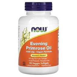 Олія примули вечірньої NOW Evening Primrose Oil 1000 mg, 90 вегакапсул