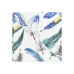 Набір серветок Cosas Mint Feather & Dark Blue Satin 4 шт. 30х30 см різнобарвний/синій (Set-4Serv_FeatherMint_SatBlue_30) - мініатюра 2