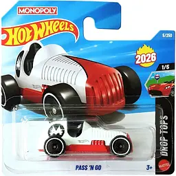 Базова машинка Hot Wheels Drop Tops Pass N Go біло-червона (5785) JJK98-N521